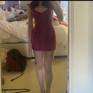 MESHKI Paneled Minidress - Violet